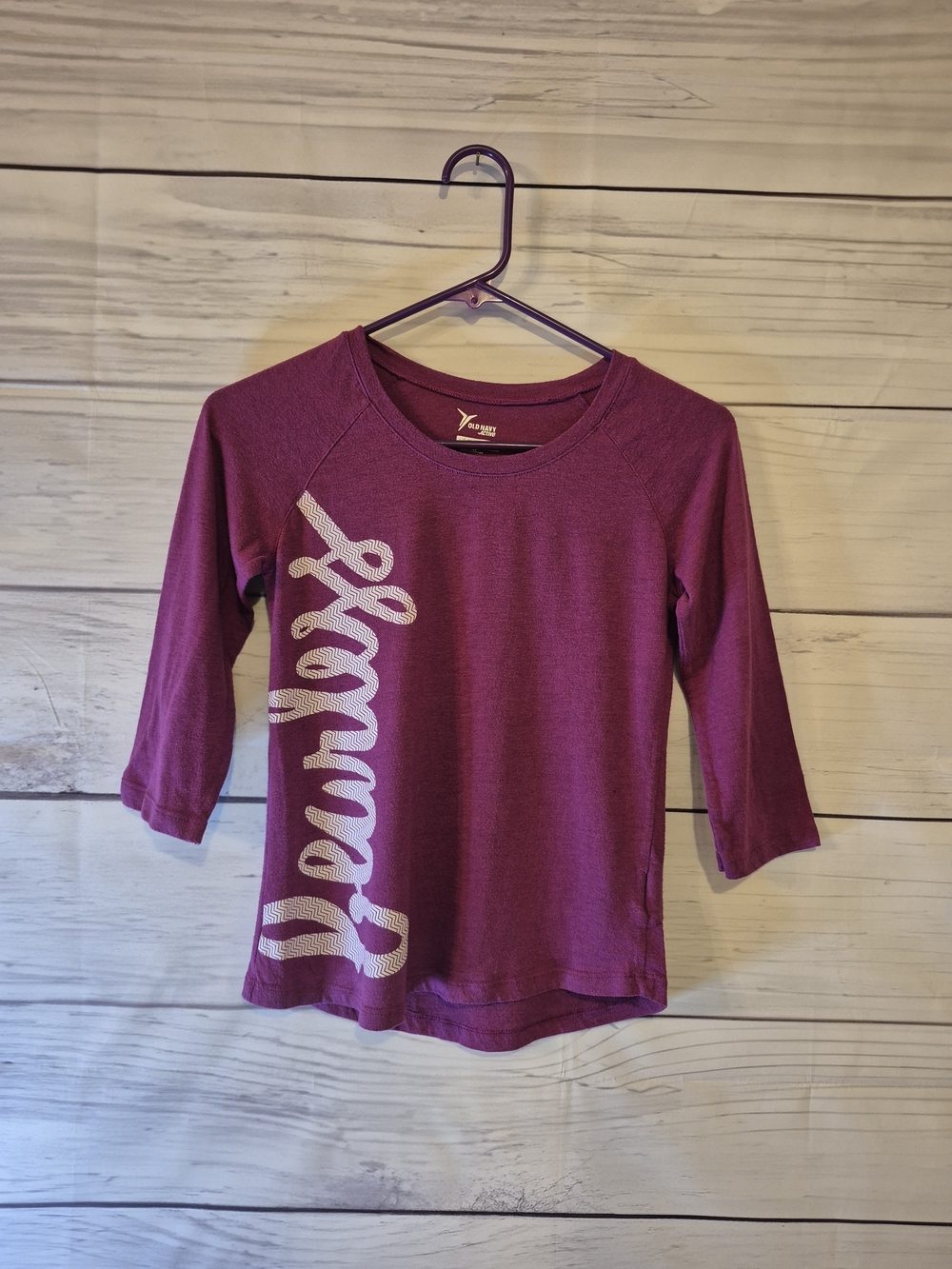 Old Navy Active 3/4 Sleeve Graphic 'FEARLESS' Tee for Kids